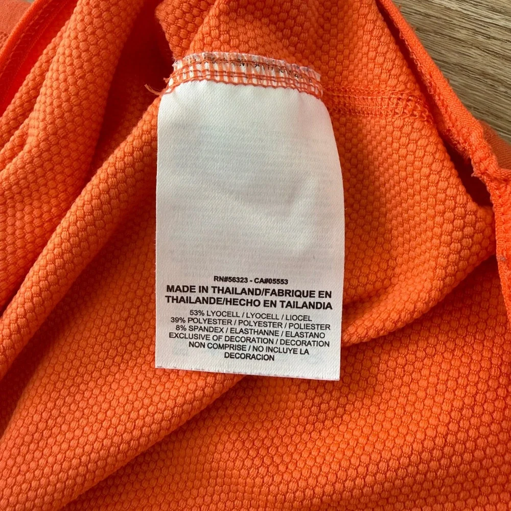 Nike Dri-FIT Sprint Long Sleeve Crew Running Shirt Mens Large Orange Thumbhole